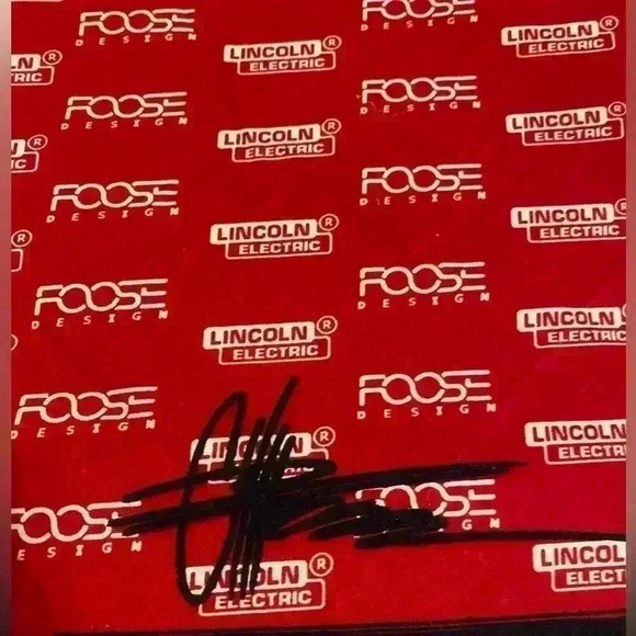 Chip Foose Autographed Design Facisimile Auto Lincoln Electric Bandana - Picture 1 of 3